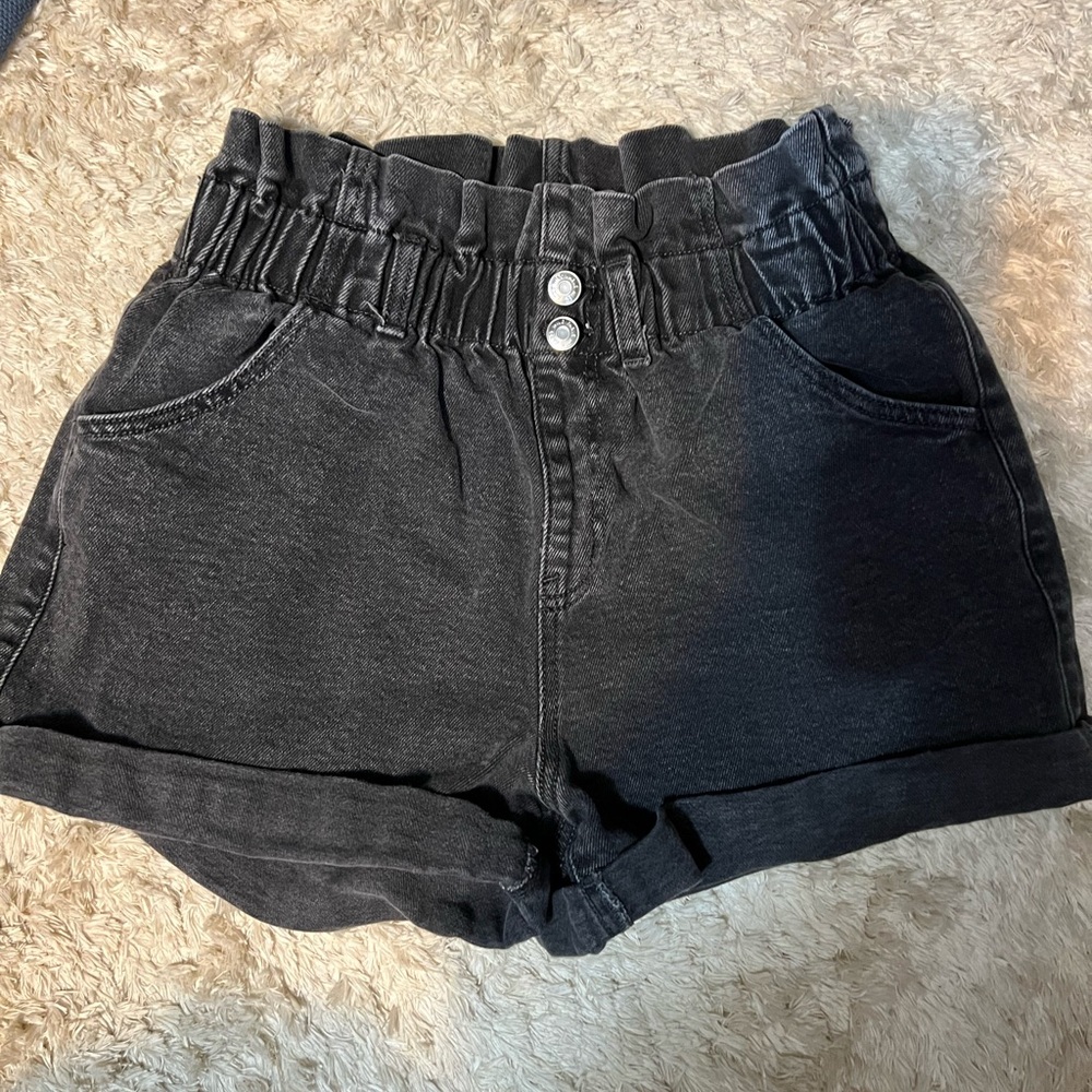 Wild Fable Black Elastic High Waist Shorts, XS